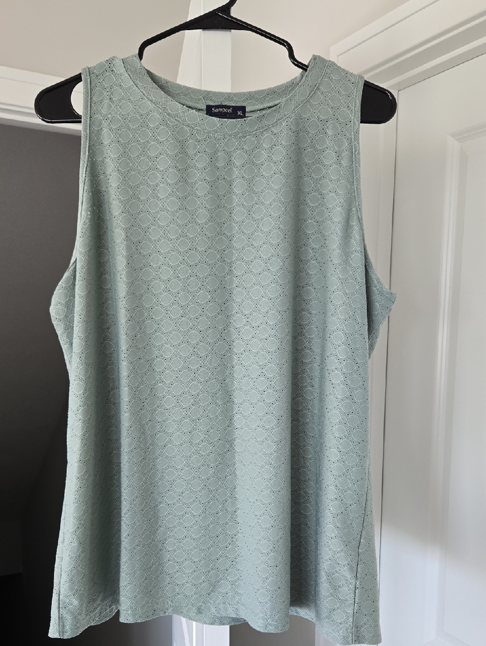 Mint Eyelet Tank Top - Sleeveless Women's Top